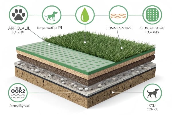 Artificial grass installation on sports field, using sand infill for playground construction