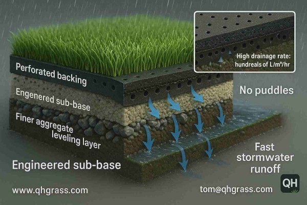 Artificial turf installation layers