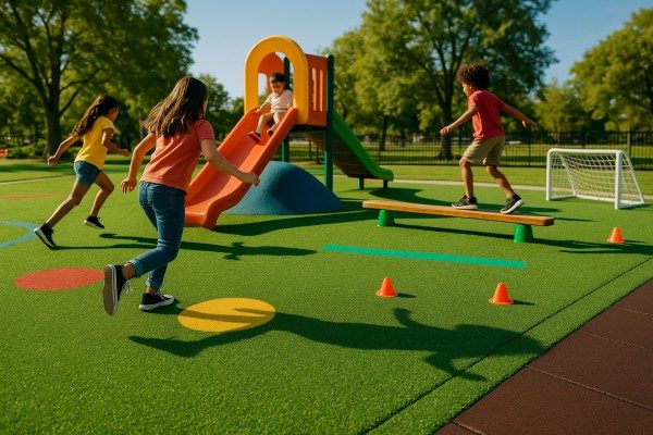 Why is Artificial Grass the Ideal Choice for Safe and Durable School Playgrounds?