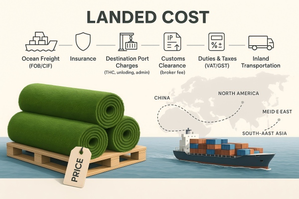 Infographic showing different costs from factory to warehouse