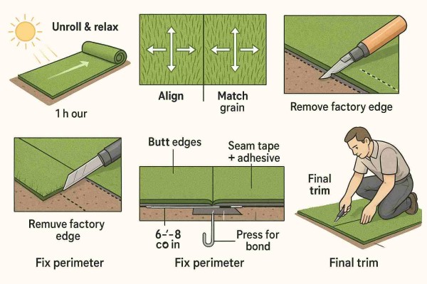 Seaming and Securing Artificial Turf