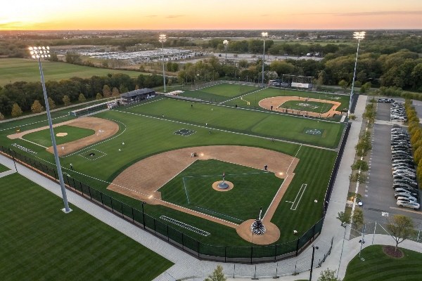 Durable Artificial Turf Baseball Complex