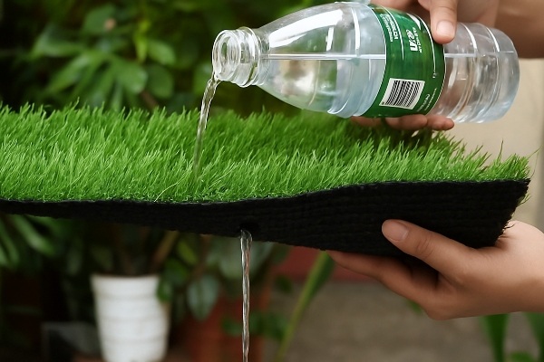 Is artificial turf permeable to water?