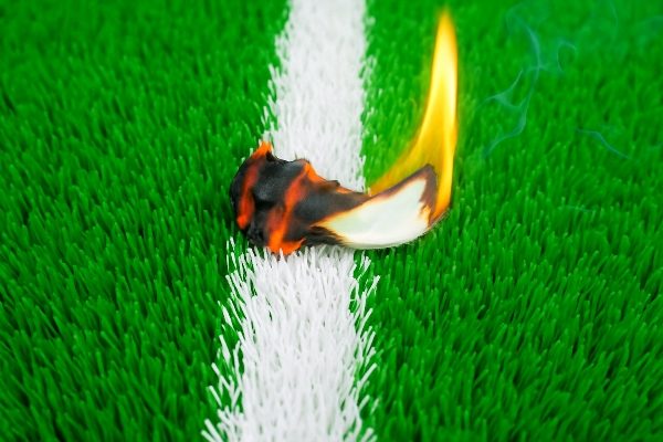 Can artificial turf catch fire?