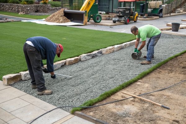 What is a suitable base for artificial grass?