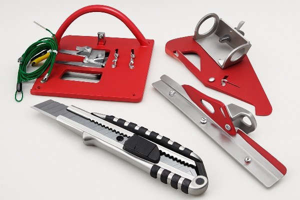 A utility knife and a specialized turf cutter side-by-side