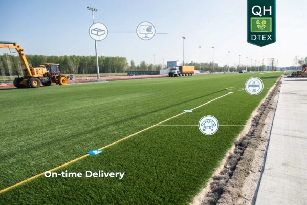 A timeline graphic showing site preparation and shipping happening in parallel