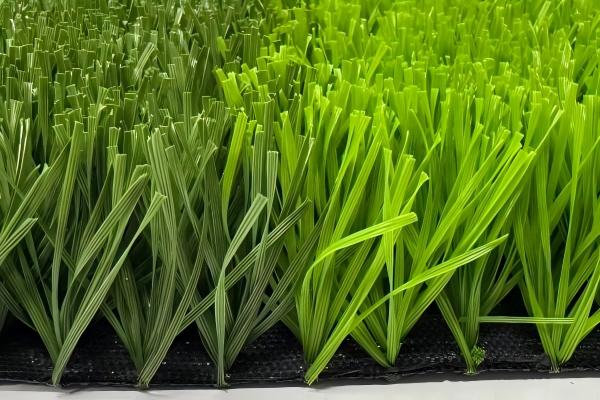 polyethylene artificial grass fibers close up