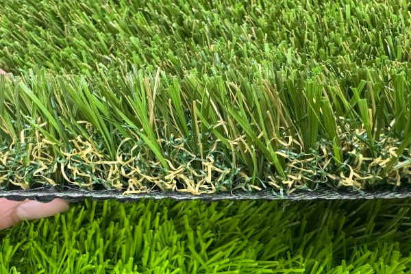 Realistic artificial turf close up