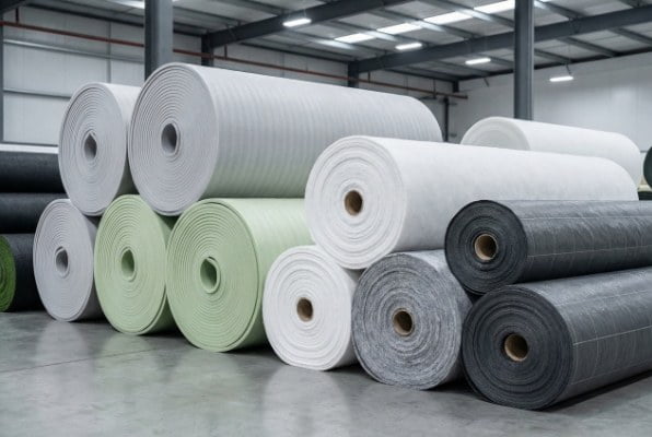 XPE foam and geotextile materials