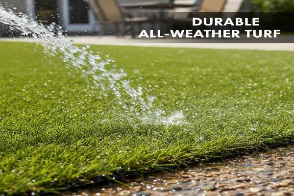 durable artificial grass water exposure