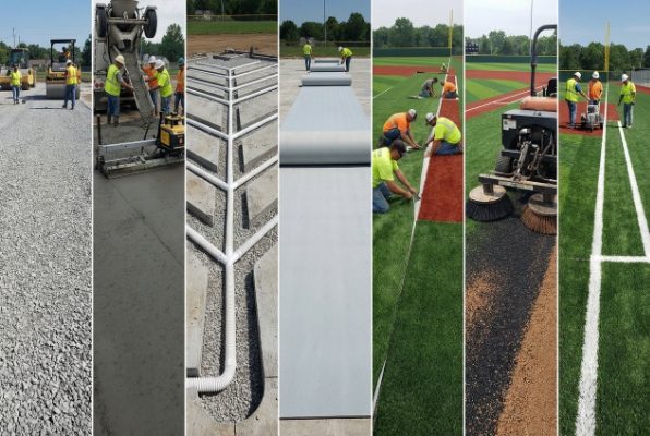 installation process of artificial baseball turf