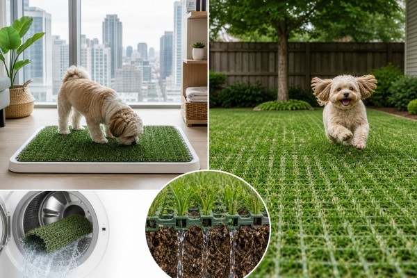 Indoor pet pad and outdoor hybrid yard applications