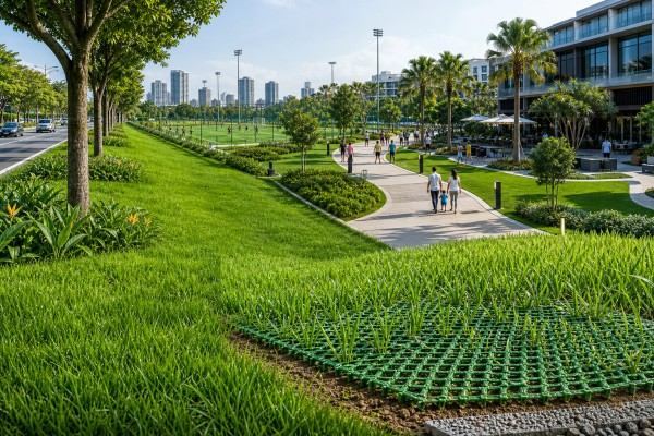 hybrid artificial turf applications and commercial uses